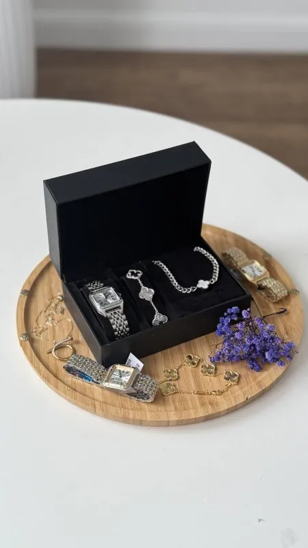 طقم ساعات - Cartier الأكثر طلبًا / شامل السنسال والاسوارة