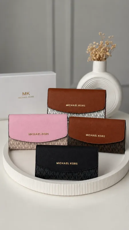 جزدان - Micheal Kors مقاس كبير رده / شامل علبة الشركة مع سحاب داخلي للفراطة