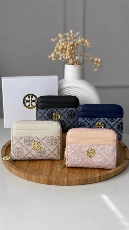 جزدان -  Tory Burch / مقاس صغير / شامل علبة الشركة مع سحاب داخلي للفراطة