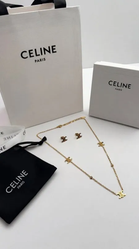 طقم سنسال وحلق - Celine \ شامل علبة وكيس الشركة