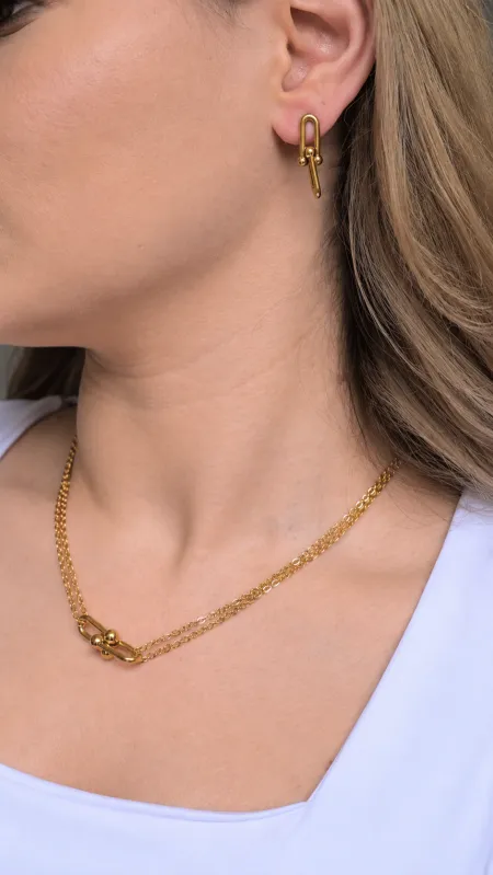 طقم حلق مع سنسال تيفاني