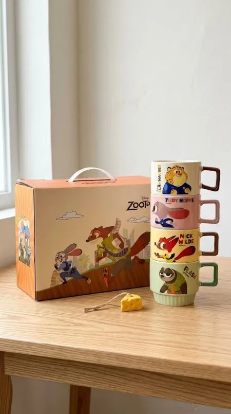 طقم فناجين zootpia