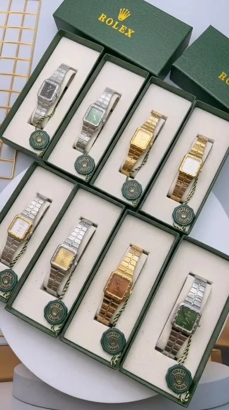 ساعة - ROLEX ستاتي مربع / شامل علبة الشركة وكيس #9