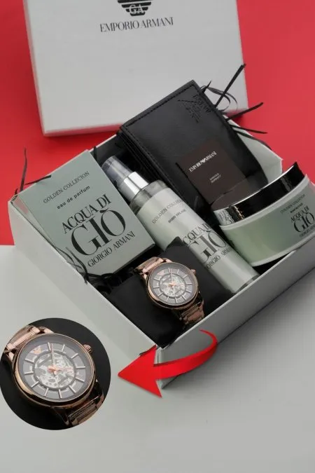 طقم هدية - ARMANI BOX / الشبابي - ٥ قطع /شامل علبة