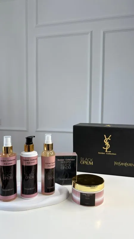 طقم عطر Ysl - Black opium - ٥ قطع / شامل علبة الشركة